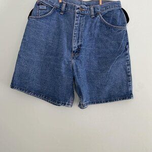Women's Wrangler Denim Jean Classic Shorts Blue Sz 10 Backyard BBQ Casual Farmer